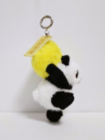 Gantungan Kunci Boneka Panda Custom 10 cm, Bahan Katun Poliester, Mainan Boneka Isi Dakron, Hiasan Tas Sekolah