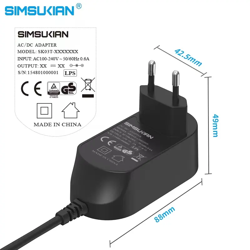 Güvenlik işareti ab 12 v güç kaynakları 12v1a 12 volt dc adaptörü 18v 15 volt 2 amp 30w 24v1a kc 12 v 2a güç anahtarlama adaptörü