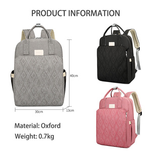 Custom Oxford Mother <span class=keywords><strong>Bag</strong></span> Outdoor Fashion Travel Trip Camping Multifuncional <span class=keywords><strong>Baby</strong></span> Fralda Fralda Mochila com cama para mulheres Homens - Product Image 2
