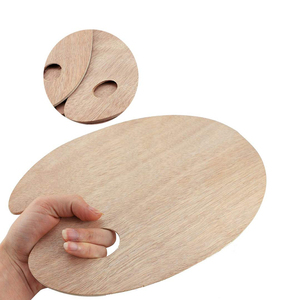 Bview 27.5x37.5cm Oval <strong>Wooden</strong> Painting <strong>Palette</strong> for Acrylic Watercolor Oil Painting - Product Image 4