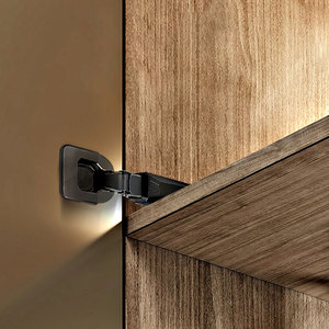 <span class=keywords><strong>2</strong></span> cách mềm đóng cửa tủ bản lề gút-màu đen một từ tuyến tính giảm xóc 3D điều chỉnh giấu đồ nội thất bản lề - Product Image 6