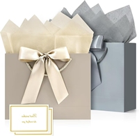 Bolsas de Papel para Regalo Personalizadas de Lujo y Duraderas, con Logotipo Personalizado, Laminación Mate, Tamaño Personalizado, Asa Clásica de Longitud Estándar para Manualidades