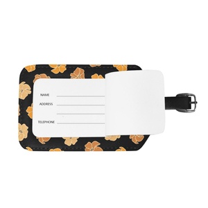 ป้ายชื่อฮาวายลายดอกปูอเกนิเคนี ทำจากหนัง PU ป้ายห้อยแบบกำหนดเอง พิมพ์บัตรประจำตัว ป้ายติดกระเป๋าเดินทางสำหรับกระเป๋าเดินทาง - Product Image 4