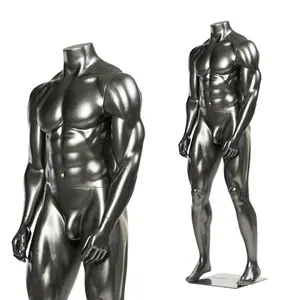 Zilver Headless Fitness Man Sporting Mannequin Spier