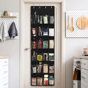 24 <b>Pockets</b> Crystal Clear PVC Over Door Shoe Organizer, Non-woven Space Saving Storage Rack Over the Door Shoe Organizer - Product Image 6