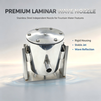 Boquilla de chorro laminar de acero inoxidable 304 para fuente de agua exterior, control programable, ecológica, duradera, estilo moderno, equipo de jardín