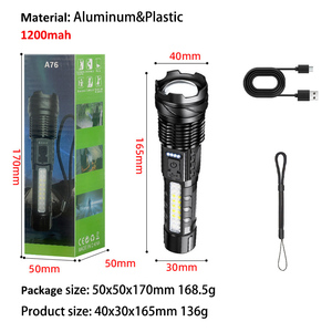ไฟฉาย LED ซูมข<span class=keywords><strong>น</strong></span>าดเล็ก 3W แบบชาร์จได้ ตัวเรือนสีดำ แบตเตอรี่ 800mah ไฟฉายอลูมิเนียม ปุ่มกดแบบกดปุ่มเดียว ไฟฉายยุทธวิธีสีขาว สำหรับกิจกรรมกลางแจ้ง - Product Image 3