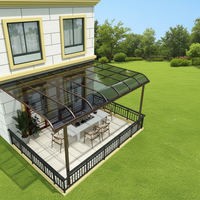 Auvent de toit motorisé rétractable en alliage d'aluminium avec télécommande pour villa, balcon, terrasse, caravane, camping, extérieur, jardin