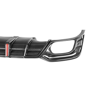 Diffuseur de pare-chocs arrière en fibre de carbone véritable style A avec éclairage LED pour Audi A5 S5 B9.5 2021-IN A5 S5 - Product Image 4