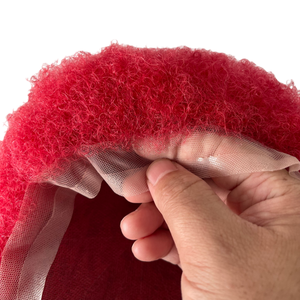 Prótesis Capilar <span class=keywords><strong>de</strong></span> Cabello Humano Virgen Brasileño <span class=keywords><strong>de</strong></span> 6 Pulgadas, Toupee Afro <span class=keywords><strong>Rojo</strong></span> <span class=keywords><strong>de</strong></span> 4mm, Unidad <span class=keywords><strong>de</strong></span> Encaje Completo 8x10 para Hombres - Product Image 3