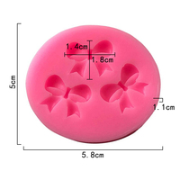XGY-29 Bogen Bowknot Form 3D Silikon Formen Kuchen Fondant Form Werkzeuge Kochgeschirr Kuchen Dekorieren Fondant Form