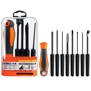 Factory direct sales 8-in-1 portable interchangeable multi-function manual screwdriver set