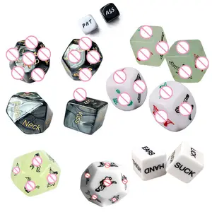 2 set 4 set Sex Aid BDSM Adult Fun Foreplay sexy incandescente dadi 12 lati giocattoli colorati posizione del sesso dadi per giochi <span class=keywords><strong>d</strong></span>'<span class=keywords><strong>amore</strong></span> di coppia - Product Image 1