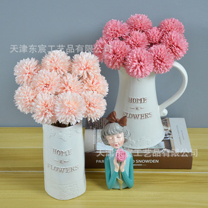 Fleurs artificielles Dongchen Crafts, chrysanthème Ping Pong à tige unique, pour décoration de mariage et de la maison - Product Image 1