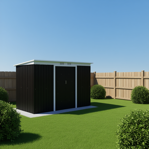 D0100X35ABT Casetta da Giardino in Metallo 9x4.5x5.5 Piedi, Struttura in Acciaio Verniciato a Polvere, Anti-Roditori, Design Spazioso per Esterni - Product Image 2