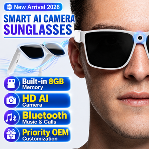QS5 Nuevas Gafas de Sol Inteligentes 2026 con 8Gb de Memoria Integrada, Cámara HD con IA, Música, Micrófono Dual con Reducción de Ruido para Uso Diario en Exteriores - Product Image 1
