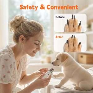 Coupe-ongles électrique LED silencieux 2-en-1 pour animaux de compagnie, tondeuse et lime, ciseaux écologiques, outil de toilettage pour animaux, best-seller - Product Image 4