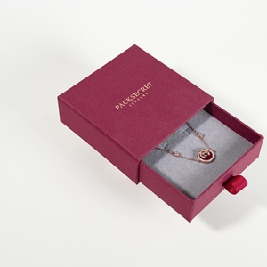 Custom Logo Sliding Drawer Jewelry Packaging Box Ring Necklace Set Cardboard <b>Paper</b> Gift Box Colorful Design - Product Image 2