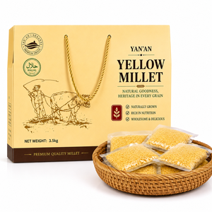 Échantillon Disponible <span class=keywords><strong>Millet</strong></span> Foxtail Glutineux Jaune Naturel Boîte Cadeau Céréales Saines de Haute Qualité 3,5 kg Petite Commande d'Essai - Product Image 1