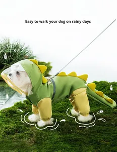 Impermeable para Perros de Cuatro Patas con Diseño Tridimensional de Cola de Dinosaurio para Razas Medianas y Grandes, Golden Retrievers, Invierno - Product Image 6