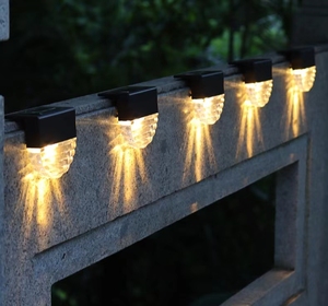 Năng lượng mặt trời đèn tường ánh sáng ấm áp + RGB màu LED năng lượng mặt trời đèn đường cầu thang năng lượng mặt trời điện ban công ánh sáng ngoài trời vườn đèn - Product Image 5