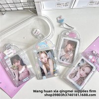 MOQ Rendah, Custom, Lucu, Gaya Korea, Penutup Kancing PVC, 3 in 1 Penutup Kartu, Tempat Photocard Kpop, Penampung Foto Bintang, untuk Kolektor Foto