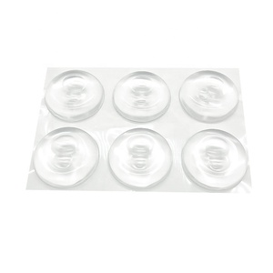 Auto-adesivo Wall <span class=keywords><strong>Door</strong></span> Handle Bumper Guard Praça redonda transparente Soft <span class=keywords><strong>Door</strong></span> Knob Wall Shield - Product Image 1