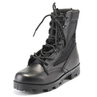 Bottes tactiques en cuir les plus populaires, noires, kaki, vertes, camouflage, à lacets, avec fermeture éclair, pour toutes les saisons, usage intensif