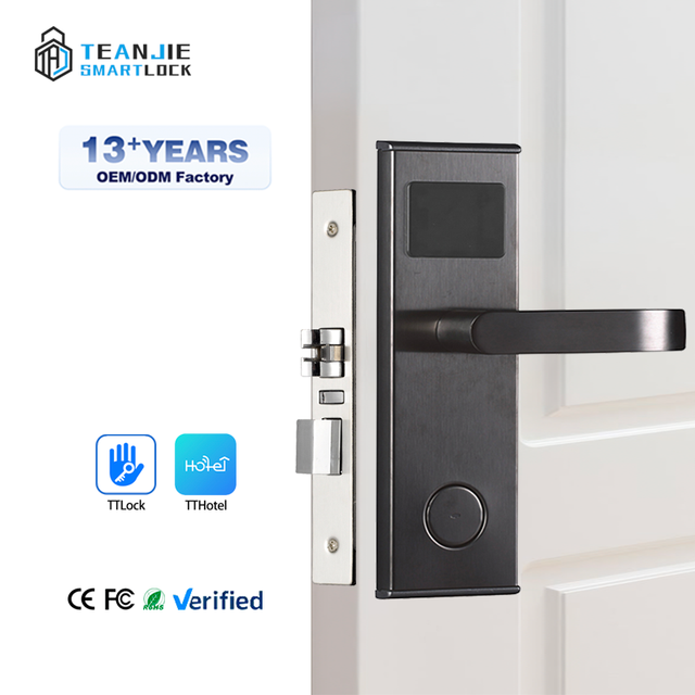 High Quality Customized Electronic Smart Lock Stainless Steel Keyless Hotel Door Lock with Free Software