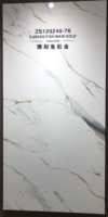Carreaux de sol en pierre frittée de luxe modernes 1200x2400mm, imperméables et durables pour les sols de salon, de salle à manger, d'extérieur et d'escalier