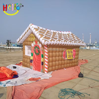 Cabane gonflable géante en forme de maison de pain d'épices, tente cabane à bonbons pour cabine photo de centre commercial de Noël
