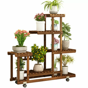Soporte Minimalista de Madera <span class=keywords><strong>para</strong></span> <span class=keywords><strong>Plantas</strong></span>, Estante <span class=keywords><strong>Colgante</strong></span> Ecológico y Duradero, Exhibidor de Macetas Alto, Almacenamiento <span class=keywords><strong>para</strong></span> Jardín, Sala de Estar, Balcón - Product Image 1