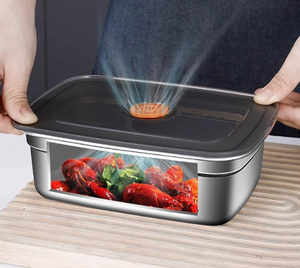 Rectangle Simple Lunch Box <b>Food</b> Storage Container 316L Stainless Steel Leak Proof Cold Hot Preservation Heatable Newborn Safe - Product Image 6