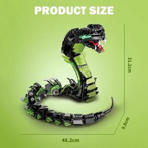 Dekke 7052 Cobra Mecánica, Juguete Educativo de Construcción de Bloques de Plástico ABS con Temática Animal para Niños, Regalo de Cumpleaños - Product Image 4