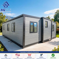 Maison conteneur préfabriquée extensible en alliage de 930 mm, 40 pieds, 20 pieds, 1, 2, 3, 4, 5 chambres, villa, conforme aux normes australiennes, en promotion