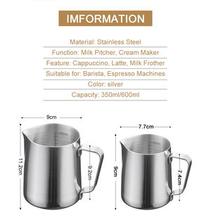 Pichet à lait en acier inoxydable pour la fabrication de cappuccino, 1 pièce, nouveaux produits, outils de <span class=keywords><strong>barista</strong></span> pour le café - Product Image 2