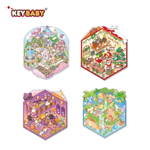 Autocollants 3D réutilisables en PET Keybaby – Fille amusante jouant avec ses mains – Décoration DIY pour fêtes, anniversaires, murs – Stickers créatifs à thème - Product Image 6
