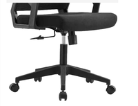 Fauteuil de bureau ergonomique à dossier haut réglable avec pivotement et soutien lombaire