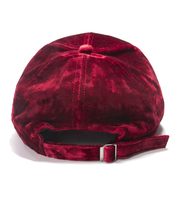Aangepaste Hoge Kwaliteit Vintage Blank Plain 6 Panel Fluwelen Gebogen Rand Sport Baseball Caps Vader Hoeden Met 3D Borduren Logo gorras