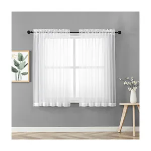 OWENIE-cortina de cuerda blanca personalizada, cortina corta de poliéster para fiesta de boda, panel de ventana listo para hacer