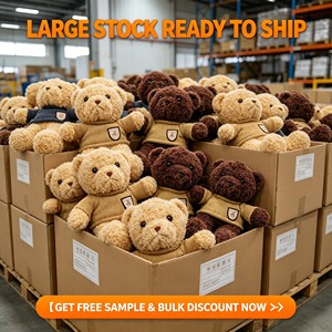 Ours en peluche Kawaii avec <span class=keywords><strong>pull</strong></span>, ours en peluche classique avec tenue tricotée, poupée animale douce marron pour cadeau d'anniversaire pour enfants - Product Image 5