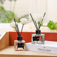 Bouteille en verre vide pour diffuseur de roseaux, parfum personnalisé, écologique, 50 ml, pour la maison et la décoration de mariage