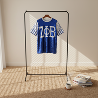 Brand New Sorority Zeta Phi Beta Inspiré Design Bling Sequin Making Greek ZPB Crest 1920 Soror Apparel Cheering Squad T-Shirt