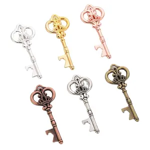 Zinc Alloy Die Cast Type And Hollow Style Custom Various Vintage Bronze Key Shape Metal Charm