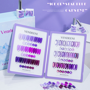 Vendeeni Nouveauté Coffret de vernis à ongles gel œil de chat violet avec pierres précieuses, <span class=keywords><strong>36</strong></span> couleurs, TPOHEMA FREEOEM/ODM, Vernis à ongles gel œil de chat magnétique violet - Product Image 3