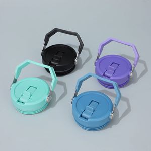 Transparent Leak-Proof <b>Plastic</b> Coffee Cup Lid Large Capacity Auto Cup Straw Cover Universal Replacement Accessory Bulk - Product Image 3
