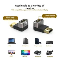Adaptateur HDMI 8K compatible, coudé à 90 degrés, connecteur d'extension HDMI mâle vers femelle à angle droit de 90 degrés, adaptateur à 270 degrés