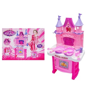 Lucky Toys Set de jeu de cuisine en plastique pour château rose avec lumière - Product Image 1