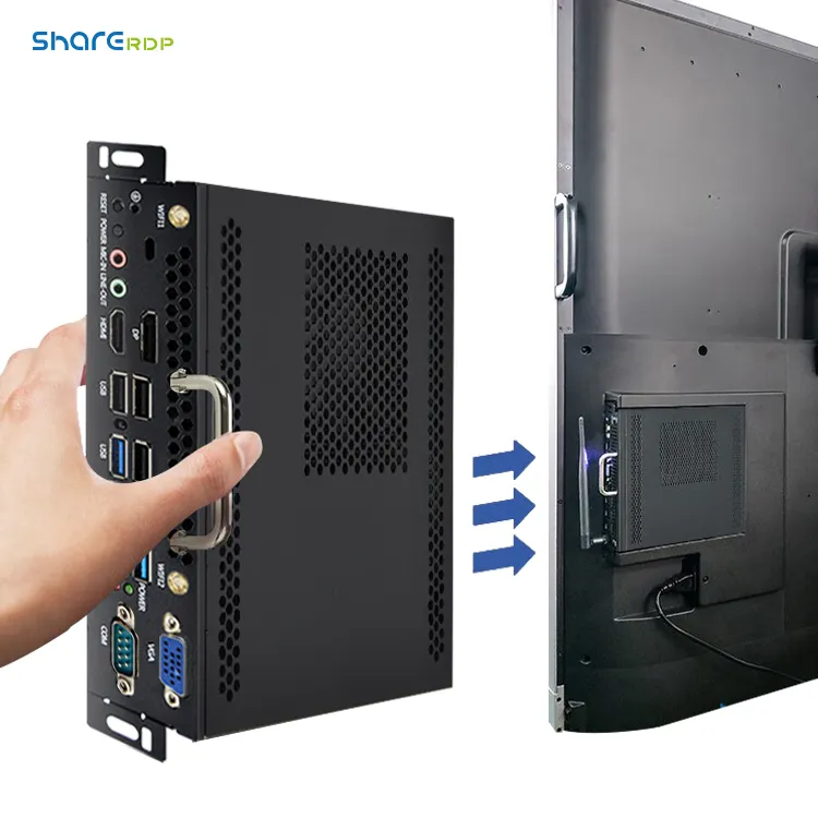 SHARE Personalizado H510 10th 11th Gen Fabricação Industri Comput OPS Slot 80pin Mini Ethernet Incorporar PC Fanless Case