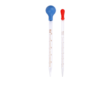 Pipet laboratorium kaca bening, pipet tetes dengan pipet karet untuk Lab - Product Image 1